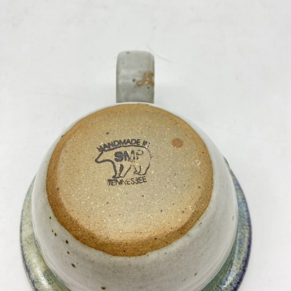 Vintage Sauk Mountain Pottery Chamberstick Candle Holder SMP TN Studio‎ Folk Art